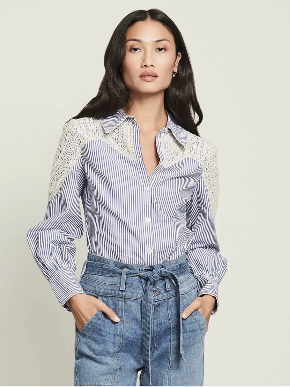 Veronica Beard Sachse Button-Down Top